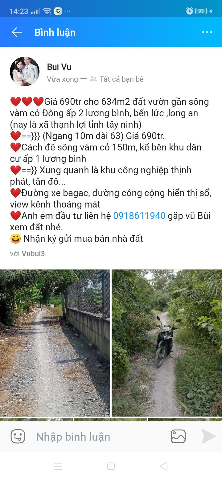 Đất Vườn Bến Lức, Long An 634m² - Đầu tư dài hạn!