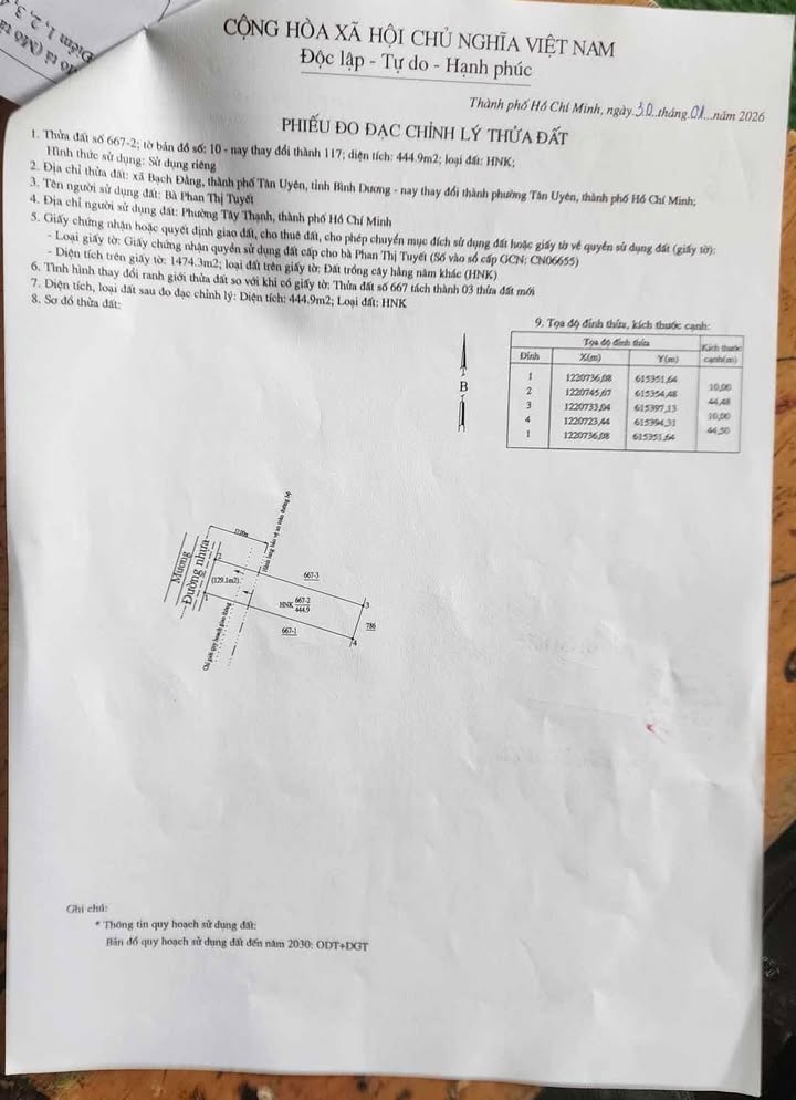 Đất Nền Bạch Đằng Tân Uyên 445m² - View Sân Golf, Đường Nhựa 2 Tỷ