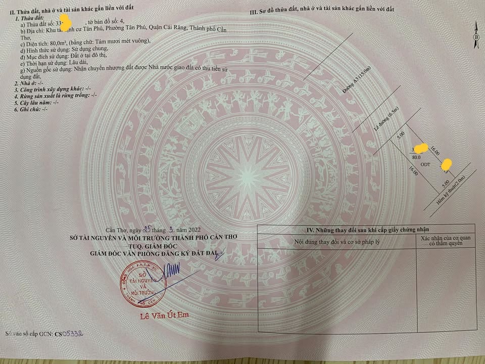 Đất nền KDC Tân Phú Cái Răng 80m² giá 2.1 tỷ - Sổ đỏ chính chủ