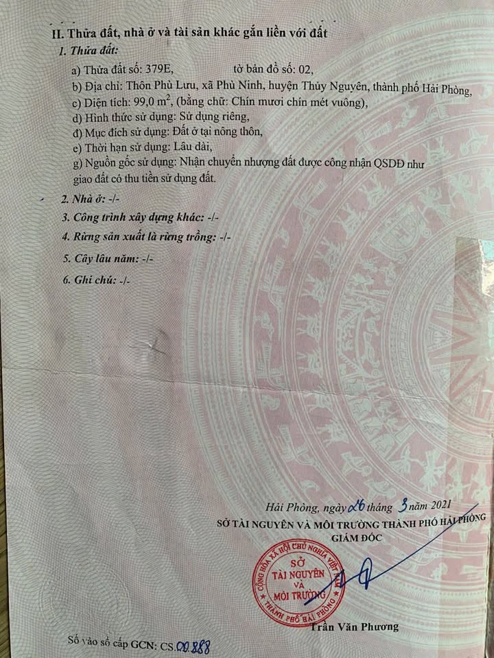 Đất nền Phù Ninh 99m² lô góc – Tiềm năng tăng giá vượt trội!