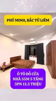 Nhà Nguyên Căn 35m² 5 Tầng, Full Nội Thất, Ô Tô Đỗ Cửa - Bắc Từ Liêm