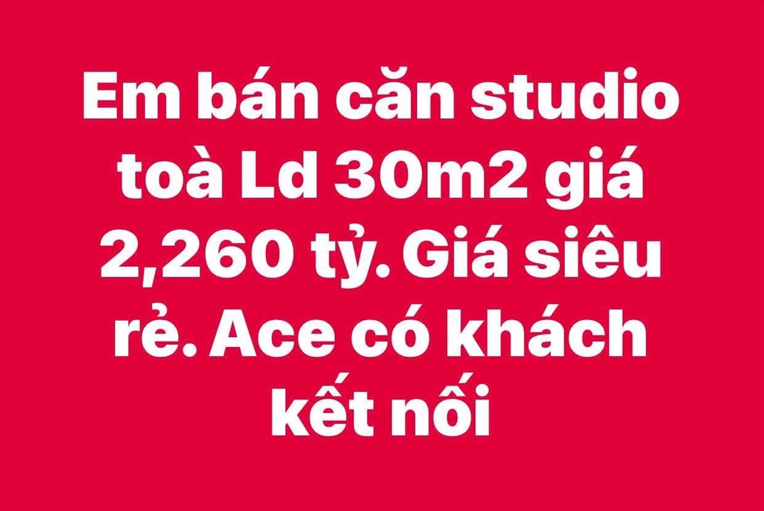 Bán Căn Studio LD Cầu Giấy 30m² - Giá 2.26 Tỷ, Nhận nhà 2026