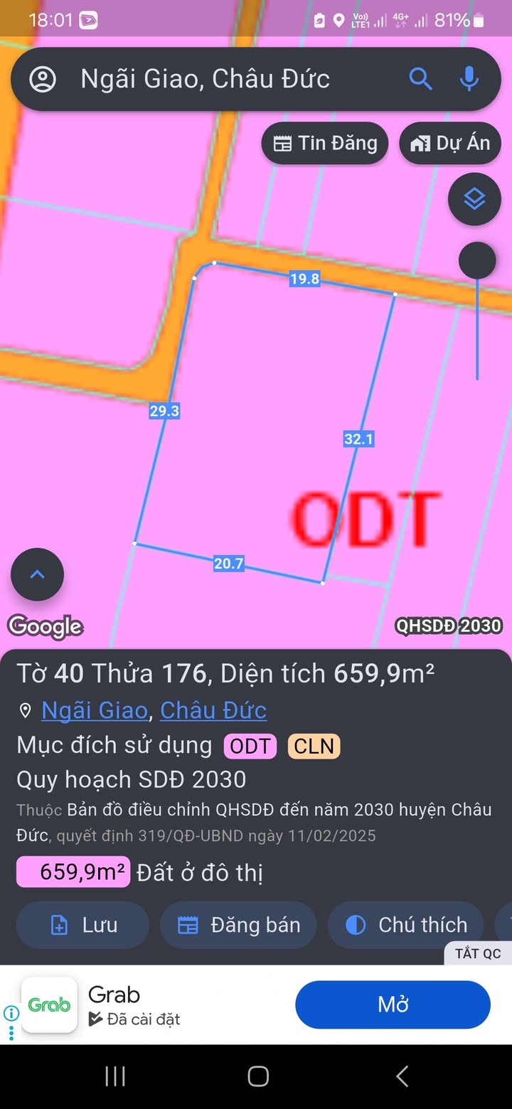 Đất nền Ngãi Giao 660m² - Sổ hồng sẵn, giá 3.6 tỷ - Tiềm năng đầu tư sinh lời