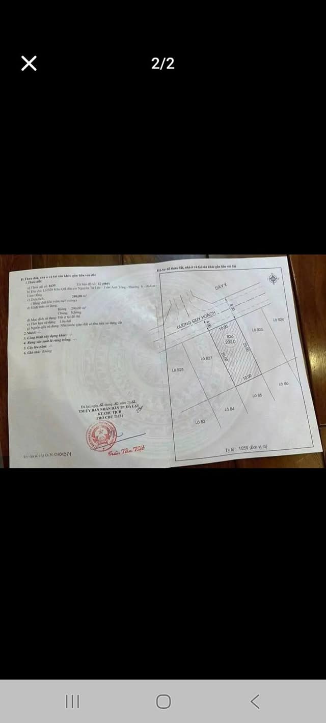 Đất nền Trần Anh Tông Đà Lạt 200m² – Sổ đỏ chính chủ!