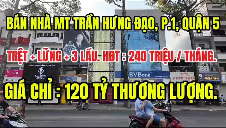 Nhà phố mặt tiền Trần Hưng Đạo Quận 5 120 tỷ - Dòng tiền ổn định