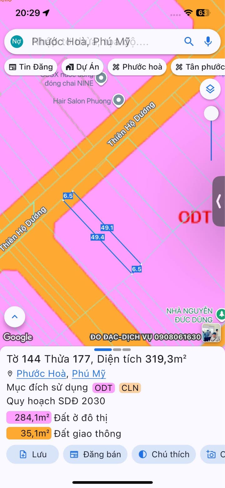 Bán Đất Lam Sơn Phước Hoà 319m² - Sổ Đỏ Chính Chủ, Gần QL51