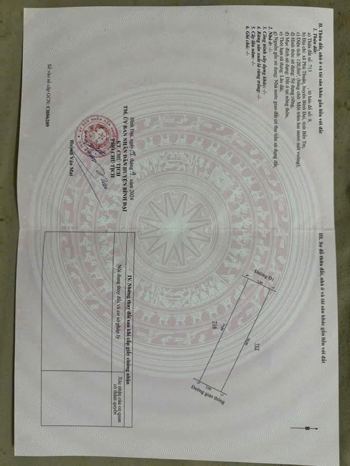 Đất Tái Định Cư KCN Phú Thuận, Bình Đại - 120m² Sổ Đỏ Sẵn, Giá 690 Triệu