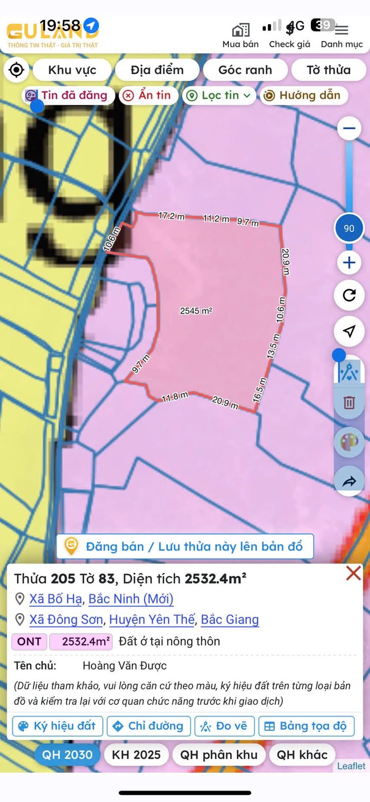 Đất Vườn Bố Hạ Yên Thế 2132m² Giá 1 Tỷ - Nghỉ Dưỡng Lý Tưởng!