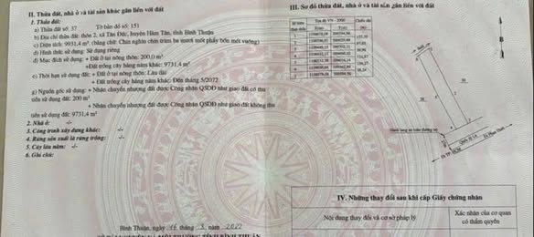 Đất nền Hàm Tân 9931m² mặt tiền QL1A - Tiềm năng tăng giá