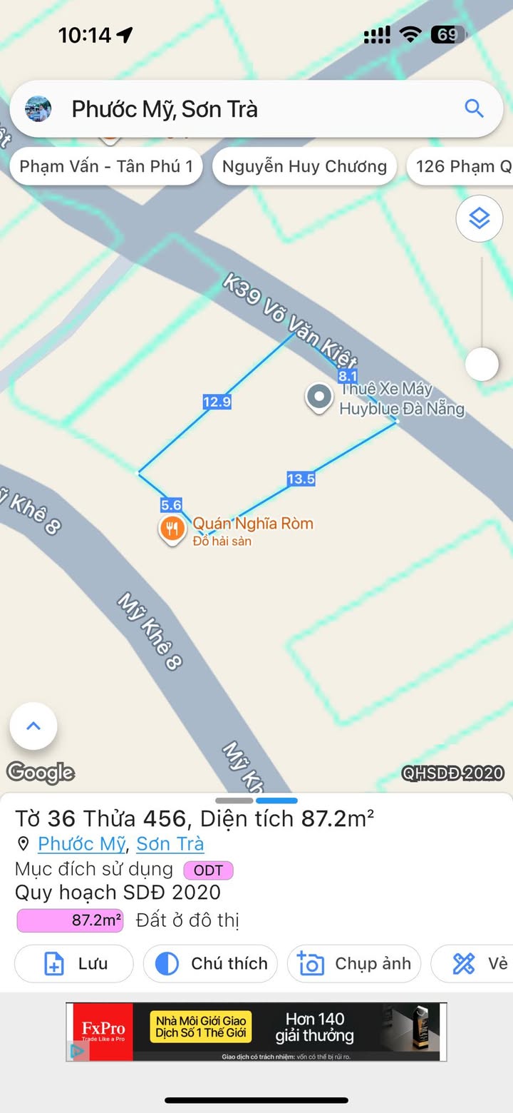 Đất Mỹ Khê 8 Đà Nẵng 87m² - 3 Mặt Tiền, Kinh Doanh & Căn Hộ