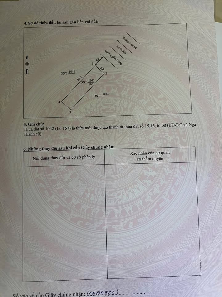 Đất nền Nam Thành, Nga Sơn 100m² - Sổ đỏ chính chủ!