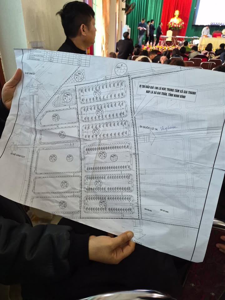 Đất đấu giá Gia Trấn, Ninh Bình 96m² - Cạnh Chợ Đò, Sẵn Sổ Hồng