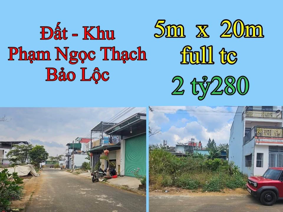 Đất nền Phạm Ngọc Thạch Bảo Lộc 100m² - Sổ đỏ chính chủ!