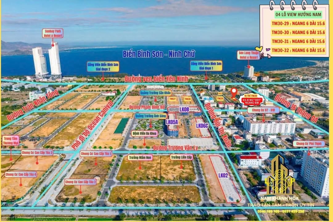 Đất Nền K2 Phan Rang 93.4m² - Mặt Tiền 12m - Sổ Đỏ Sẵn Sàng