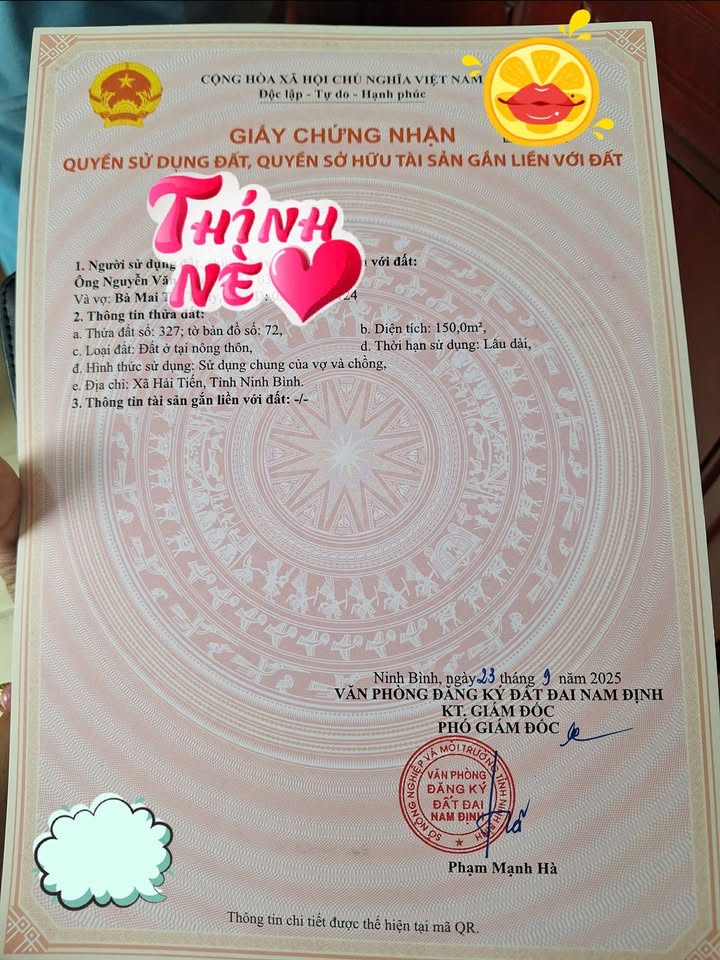 Đất nền Hải Chính, Hải Hậu 150m² - Sổ đỏ sẵn sàng!