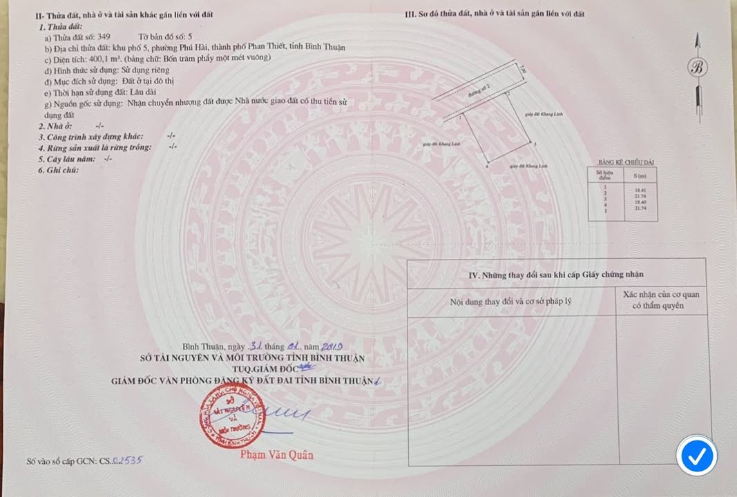 Đất Mặt Tiền Võ Nguyên Giáp Phan Thiết 400m² - Giá 8 Tỷ, Sẵn Sàng Xây Resort