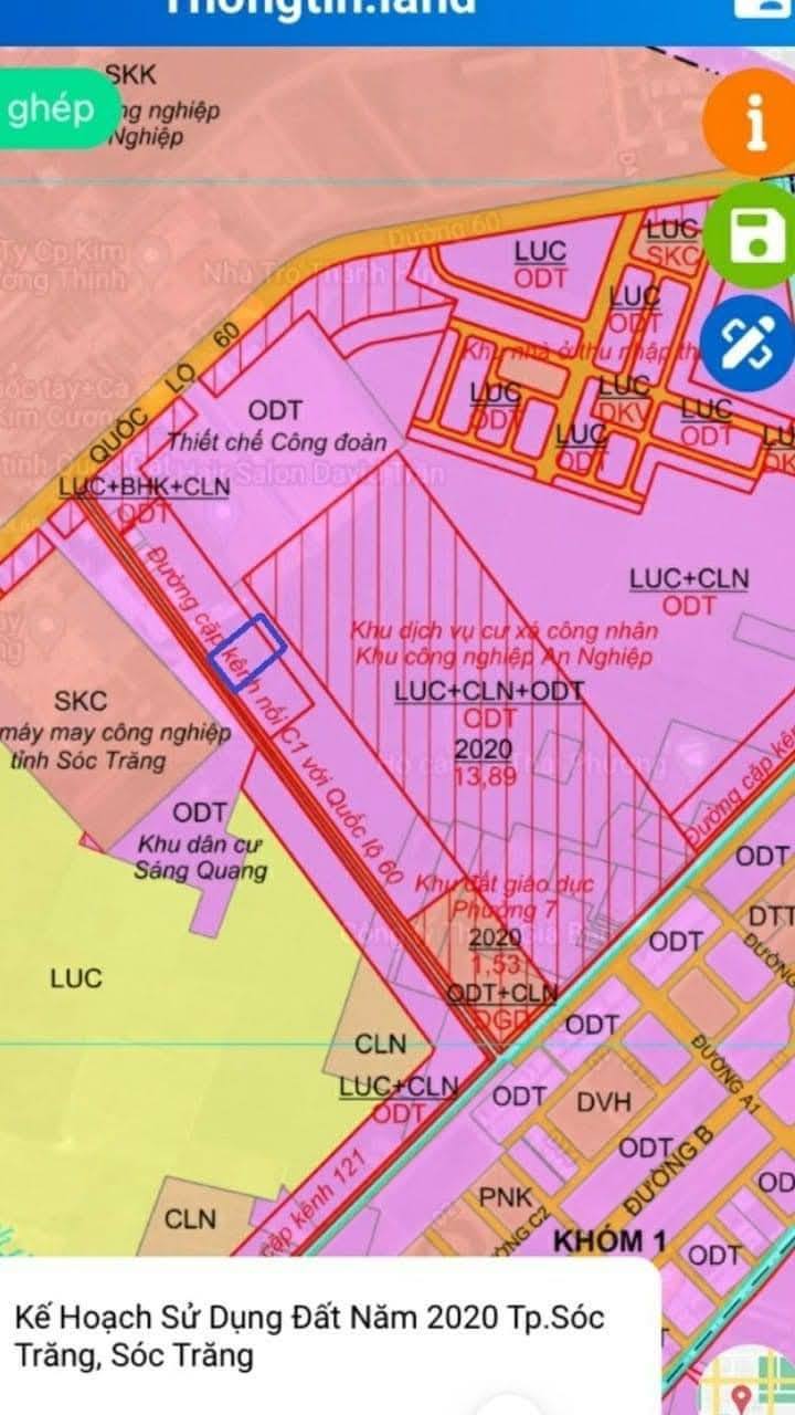 Đất nền mặt tiền QL60 Sóc Trăng 1994m² - Tiềm năng phân lô, Xây xưởng