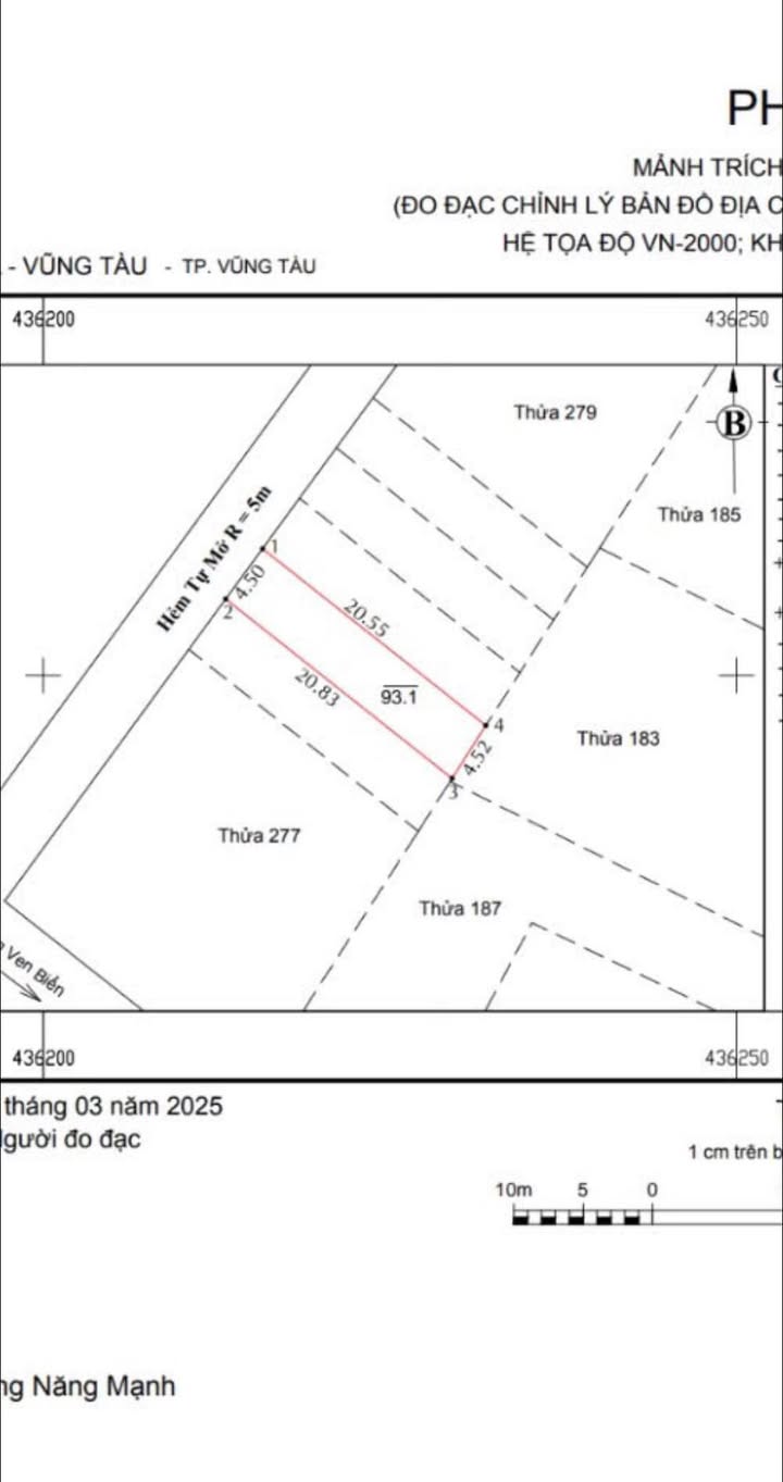 Bán Đất 93m² Phường 12 Vũng Tàu - Sổ Hồng Riêng, Giá 650 Triệu