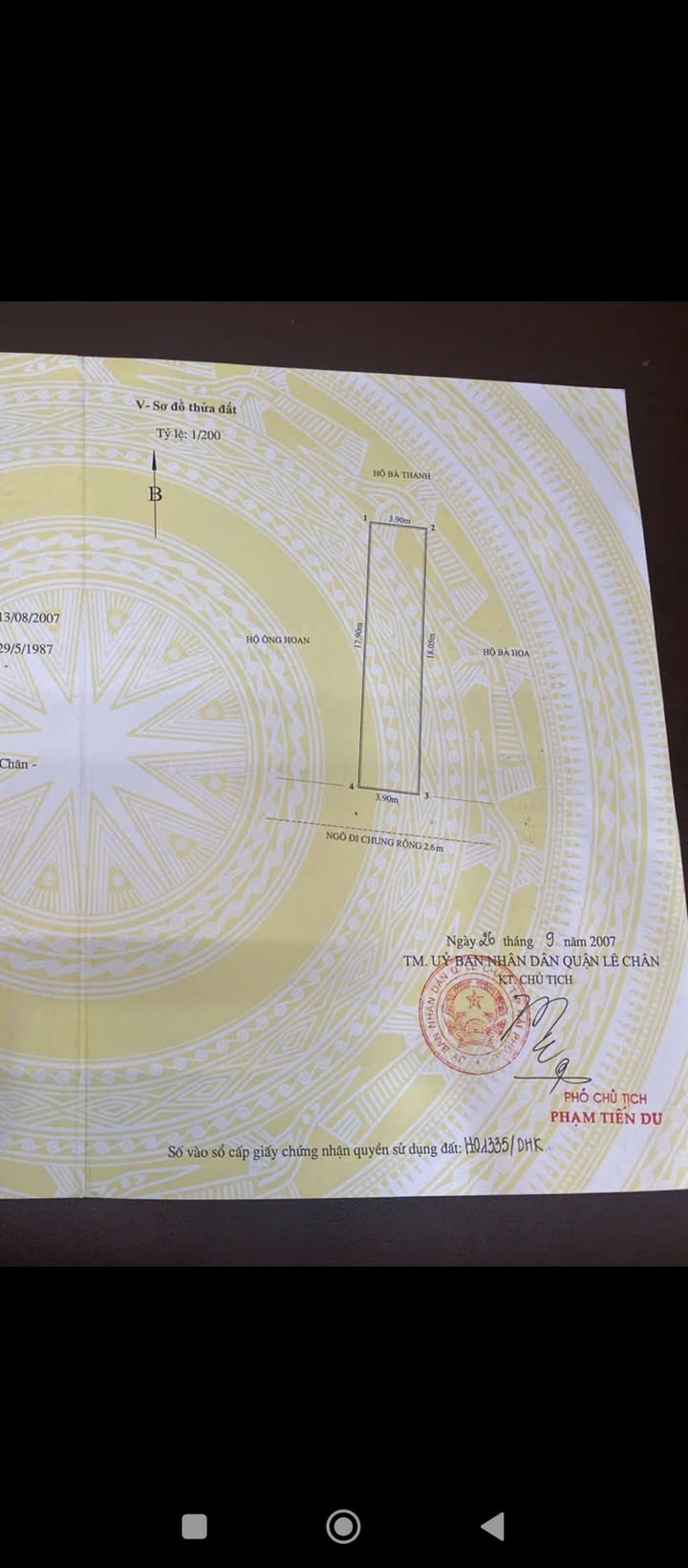 Đất nền Lê Chân Hải Phòng 70m² giá 3.65 tỷ - Sổ đỏ chính chủ