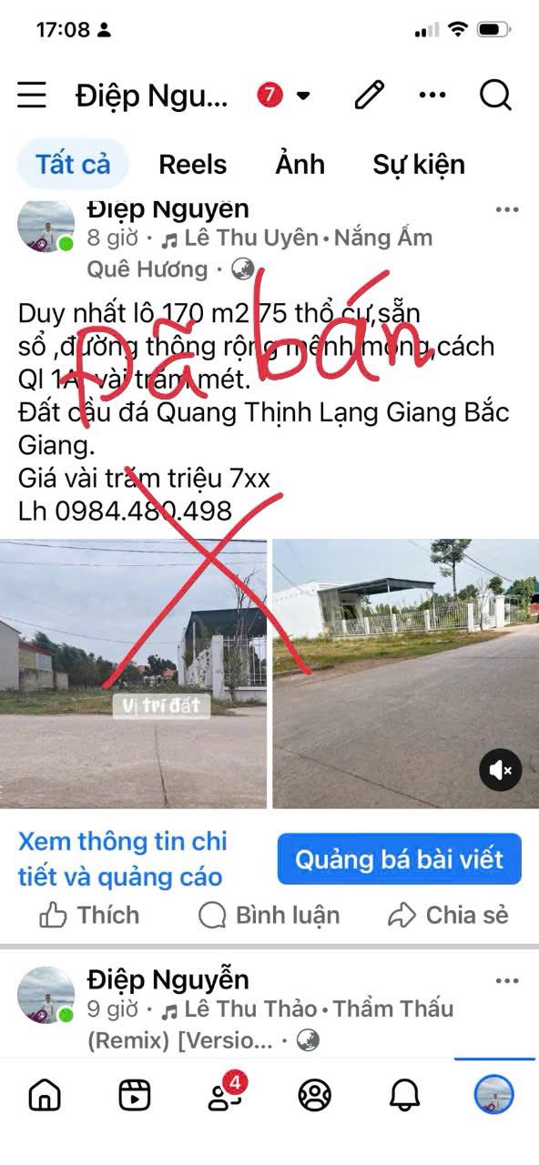 Đất nền Quang Thịnh Võ Cường 141m² giá 600 triệu - Sổ đỏ chính chủ