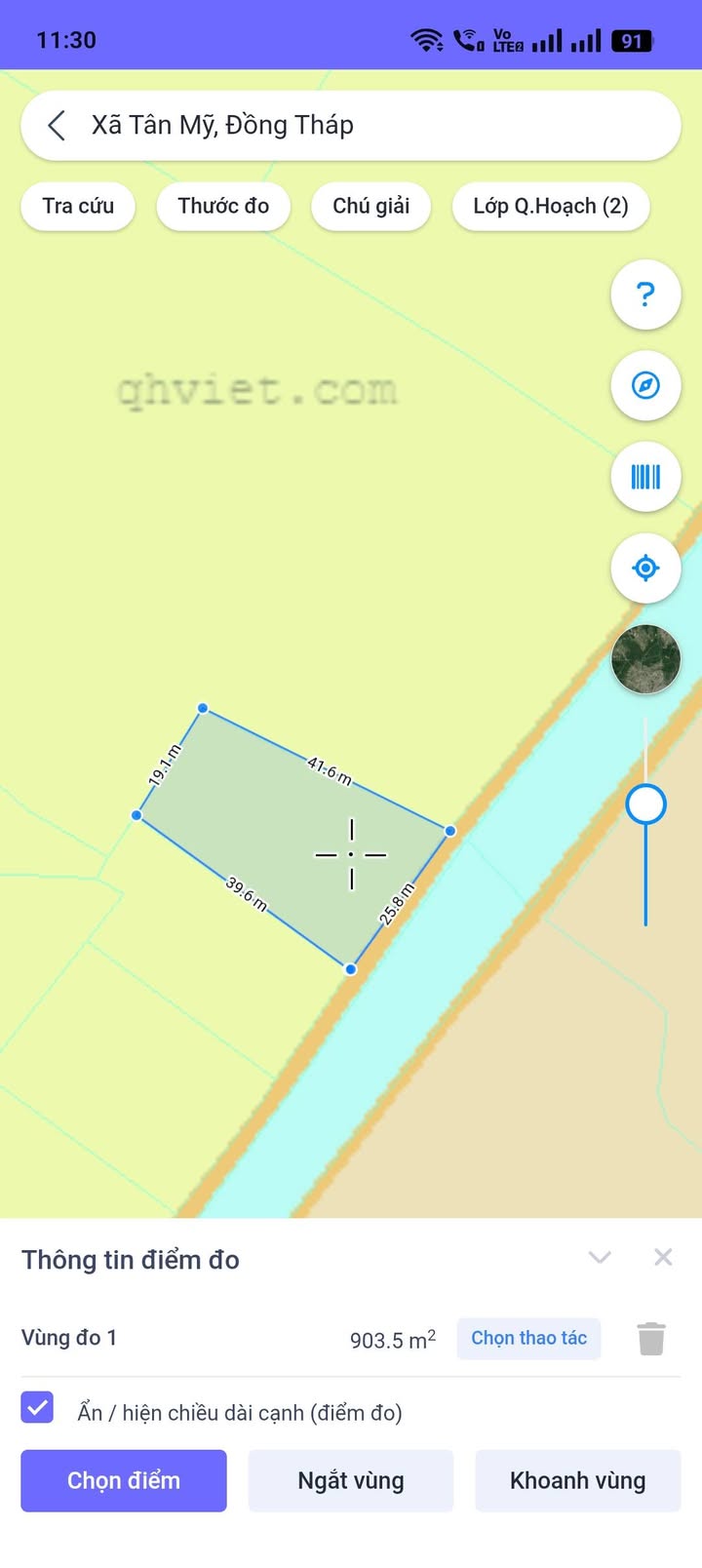 Đất nền Đồng Tháp - 895m² mặt tiền 25m, giá 350 triệu - Sẵn sàng kinh doanh/nghỉ dưỡng