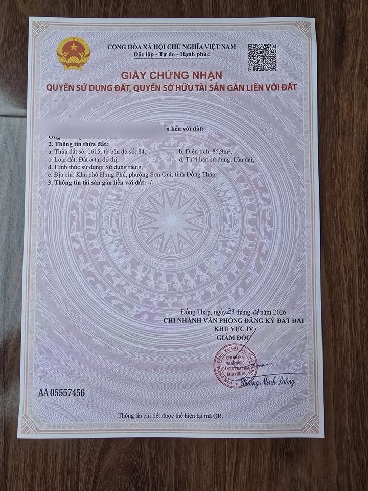 Đất nền Cao Lãnh 85m² 300 triệu - Sổ đỏ chính chủ!