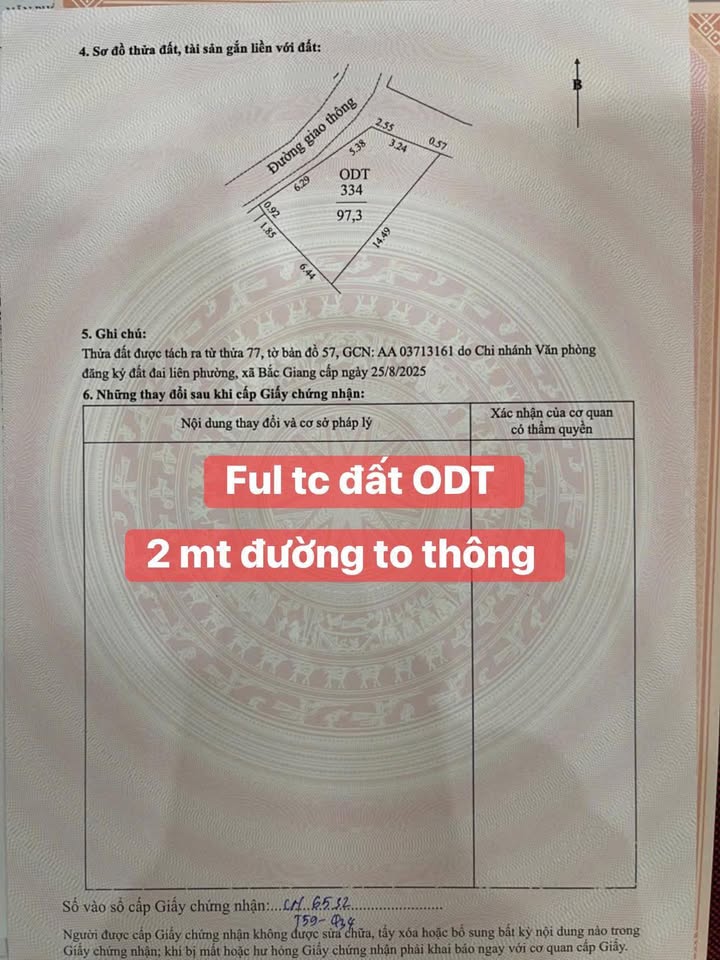 Bán Đất Thổ Cư 97m² Lô Góc, TDP Trung Tân An, Bắc Giang - Giá Tốt Đầu Năm
