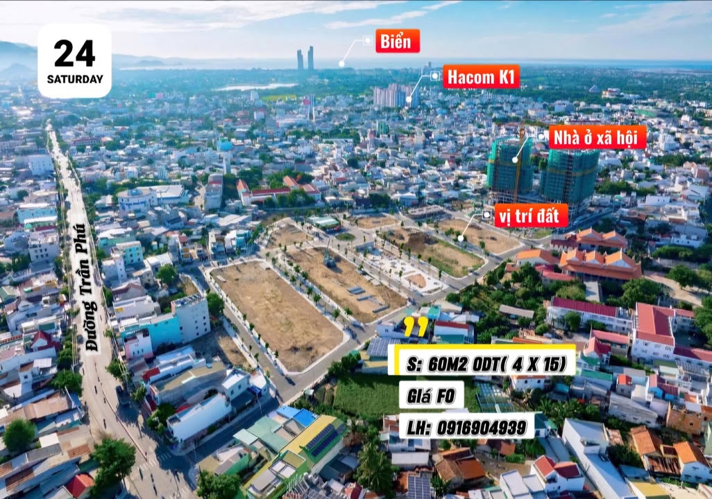 Đất nền 60m² MK Central City, Phan Rang - Sổ đỏ rõ ràng, giá 1.95 tỷ