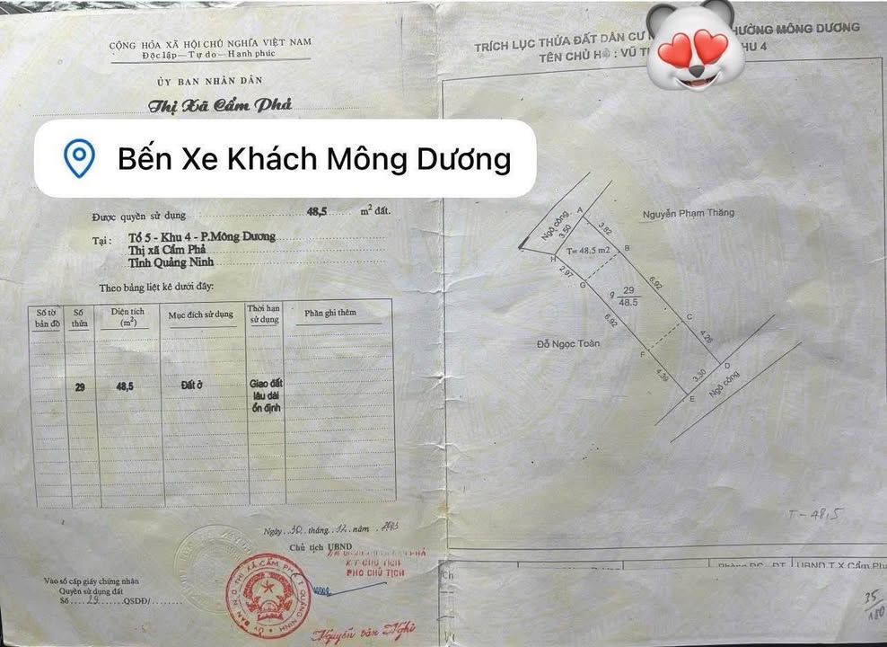 Bán nhà Mông Dương Cẩm Phả 48m² giá 200 triệu - Sẵn sàng ở ngay!