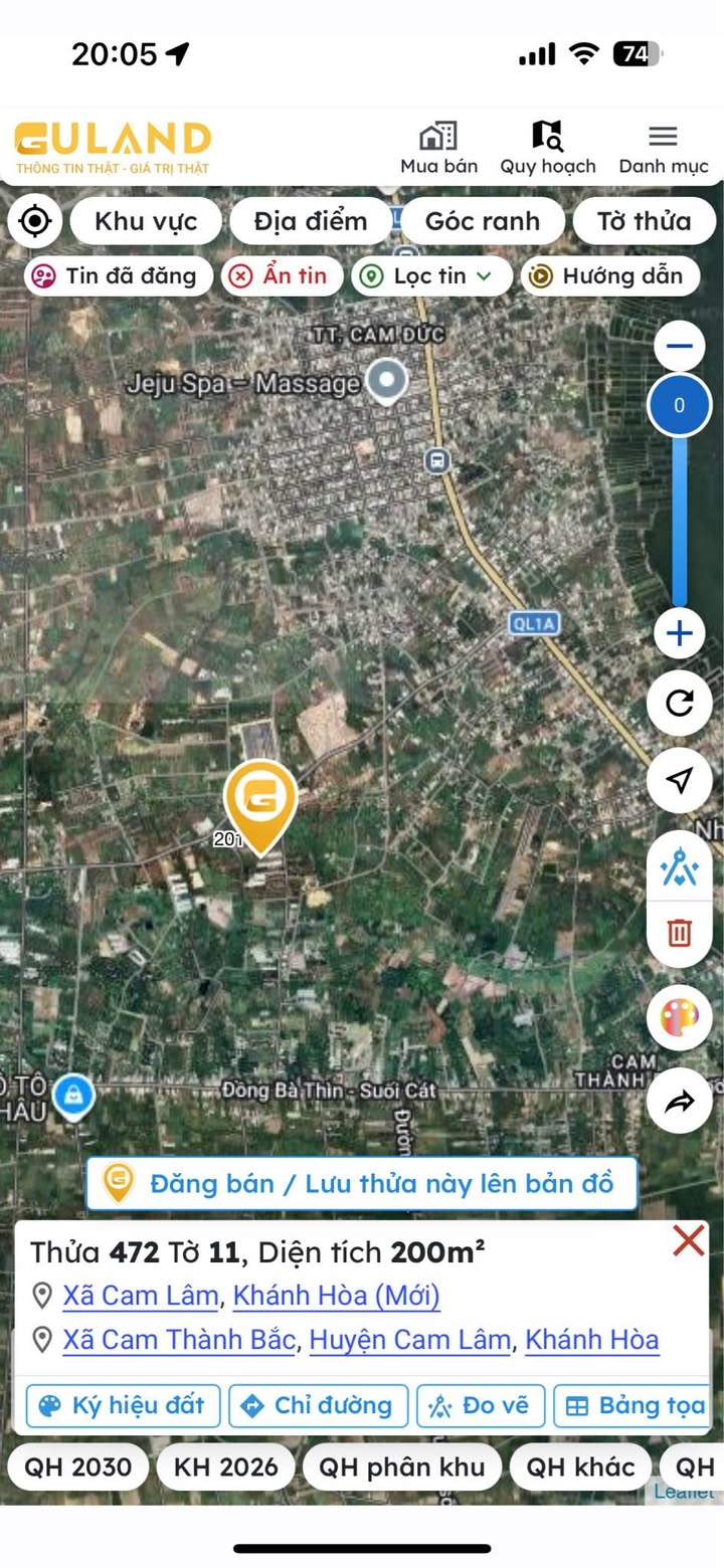 Đất nền Cam Thành Bắc 200m² giá 1.4 tỷ - Sổ đỏ chính chủ