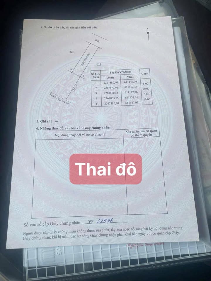 Bán đất 100m² Thái Đô, Thái Thụy, Thái Bình - Sổ đỏ chính chủ