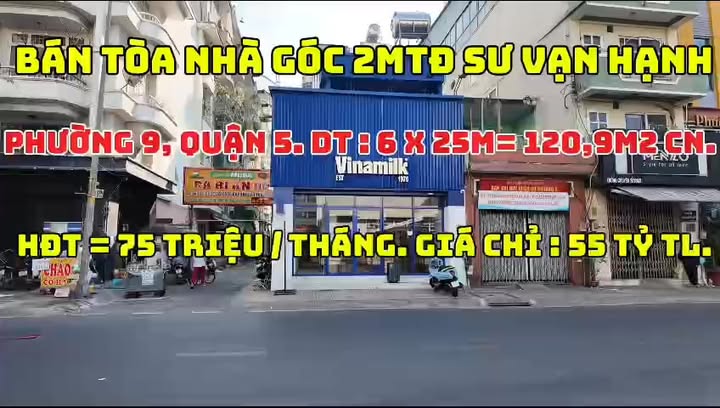 Nhà Mặt Tiền Sư Vạn Hạnh Quận 5 - Kinh Doanh Sầm Uất, Dòng Tiền 75 Triệu/Tháng