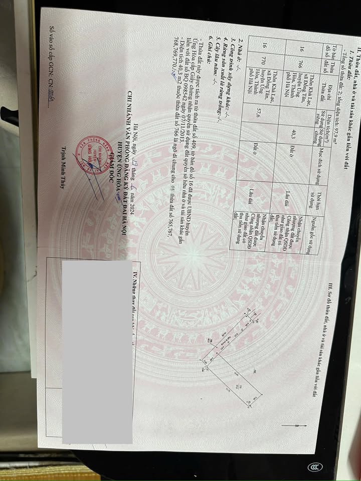 Đất nền 57.6m² Ứng Hòa, Hà Nội - Sổ đỏ sẵn, gần sân bay, giá chỉ 1.5 tỷ