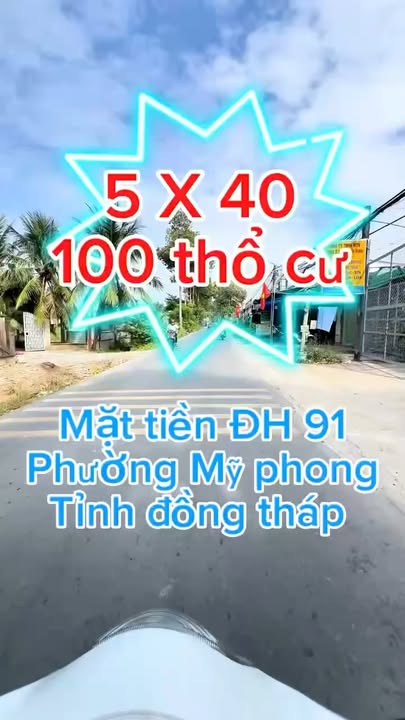 Đất nền Đường Huyện 91 Gò Công 200m² giá 1.65 tỷ - Tiềm năng tăng giá!