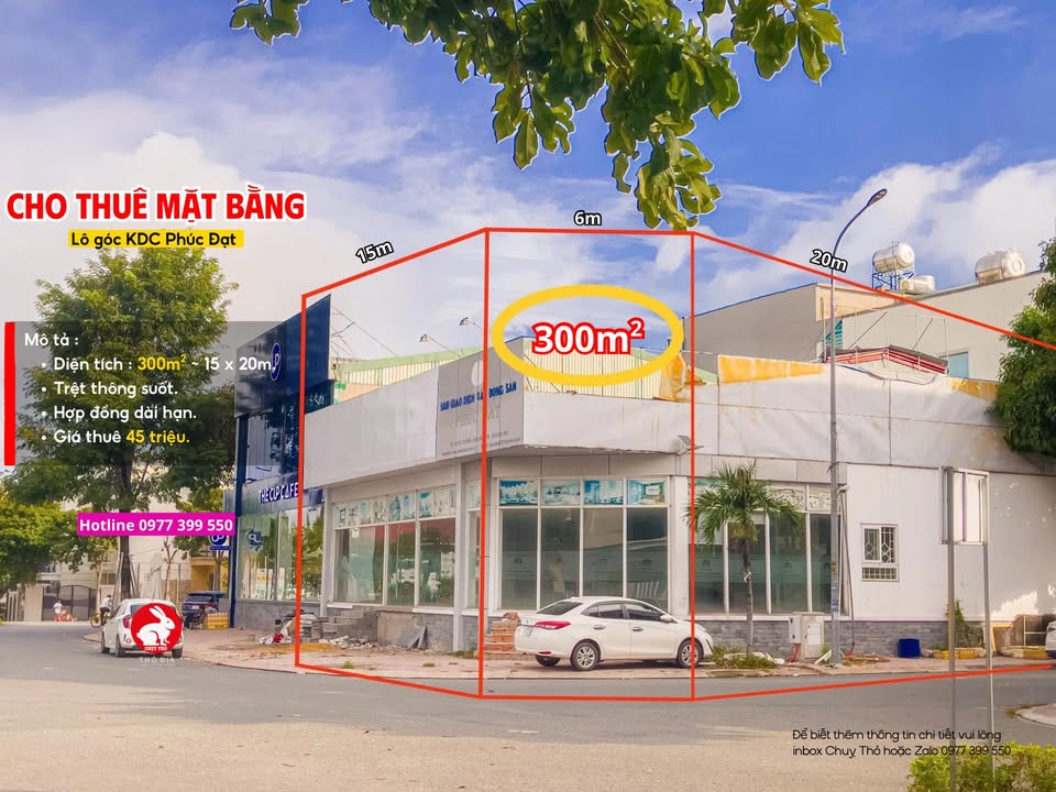Thuê Mặt Bằng Lô Góc KDC Phúc Đạt 300m² - Vị Trí Đắc Địa Kinh Doanh!