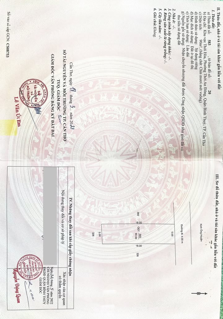 Đất nền Bình Thủy Cần Thơ 90m² 670 triệu - Tiềm năng tăng giá vượt trội!