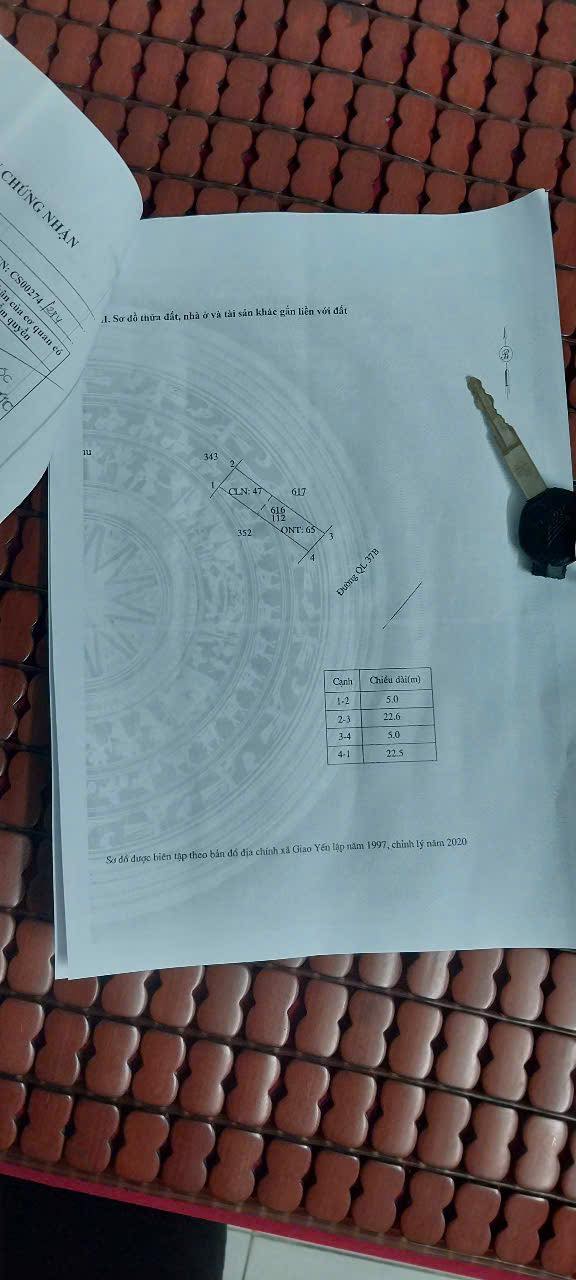 Bán đất Giao Yến Giao Thủy 112m² - Sổ đỏ chính chủ, vị trí đẹp