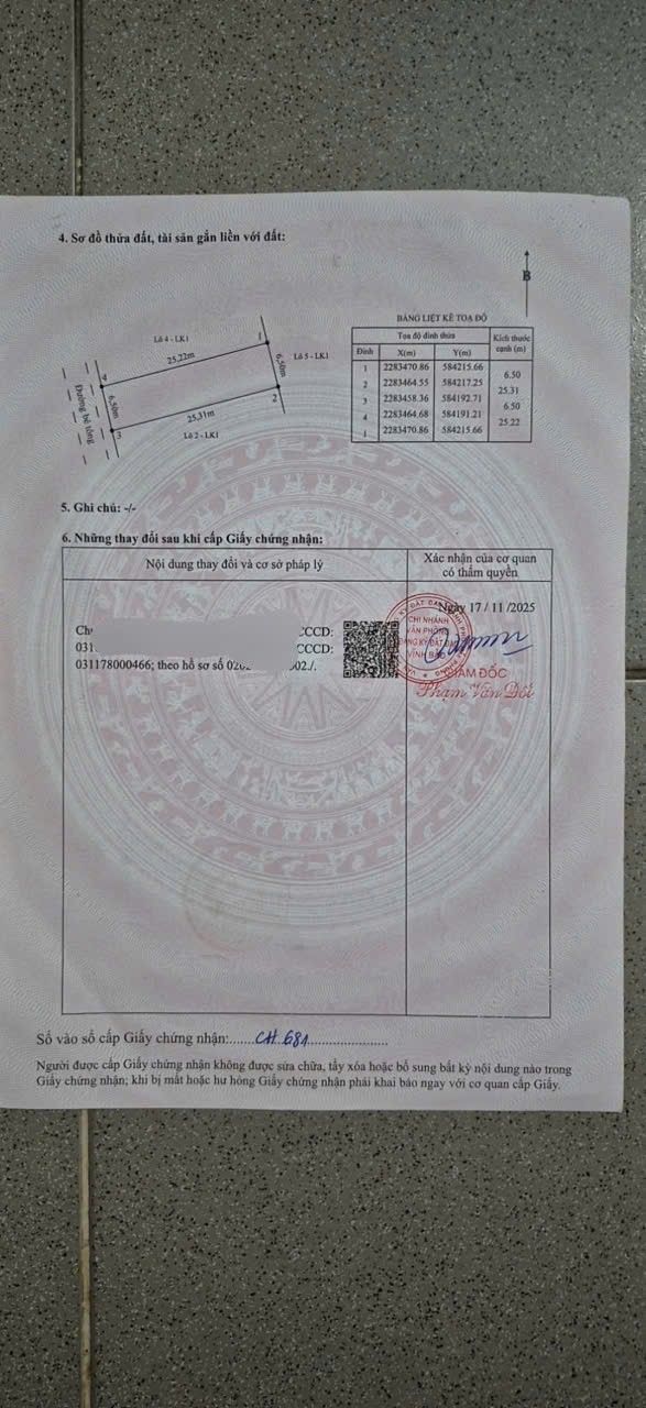 Đất Vĩnh Hưng Vĩnh Bảo 164m² - Đất thổ cư 100% giá tốt!