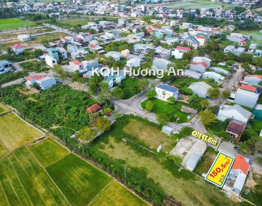 Đất nền KQH Hương An TP Huế 150m² - Sổ đỏ chính chủ giá cực tốt!