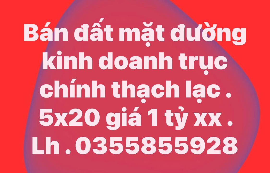 Đất Mặt Tiền Trục Chính Thạch Lạc, Hà Tĩnh - 100m² Kinh Doanh Đắc Lợi