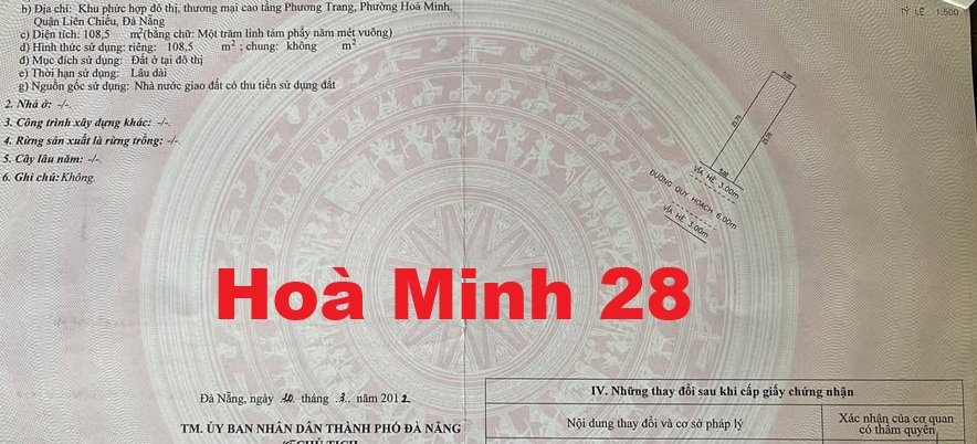 Bán Đất Hòa Minh 28 Liên Chiểu 107.5m² - Sổ Đỏ Chính Chủ!