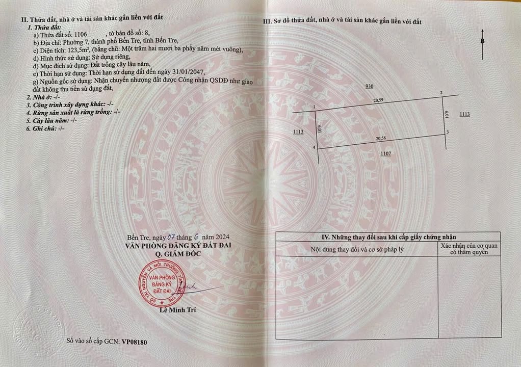 Đất nền Phường 7 Bến Tre 120m² chỉ 470 triệu - Pháp lý rõ ràng!