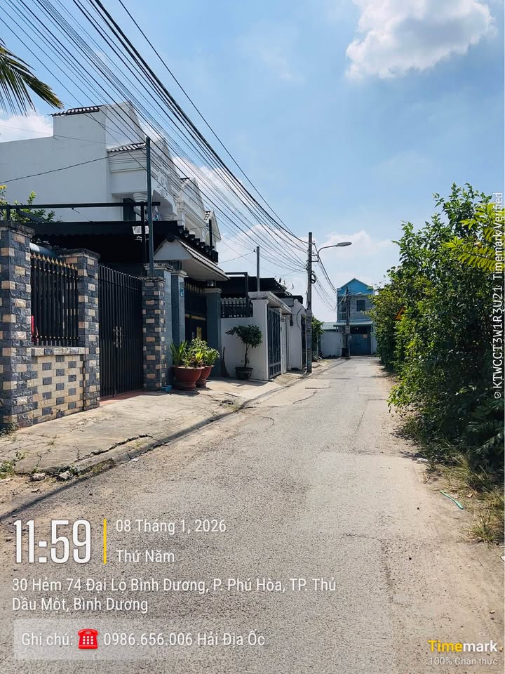 Bán Đất Vàng 92m² P. Phú Hòa, Thủ Dầu Một - 2.9 Tỷ, Sổ Hồng Thổ Cư