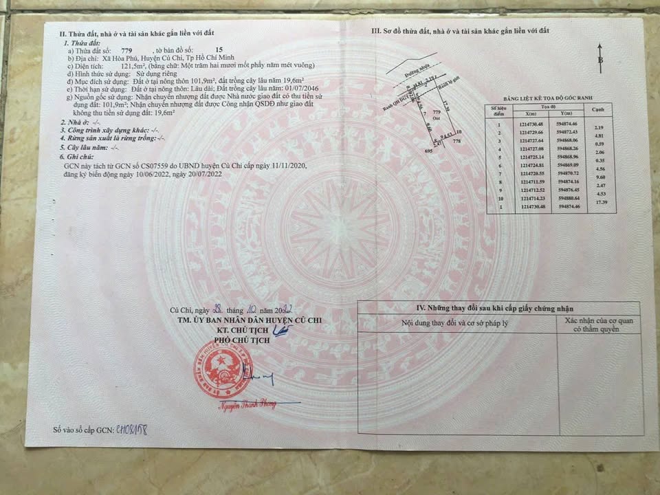 Đất thổ cư Củ Chi 126m² - Sổ hồng sẵn, gần chợ, KCN Đông Nam