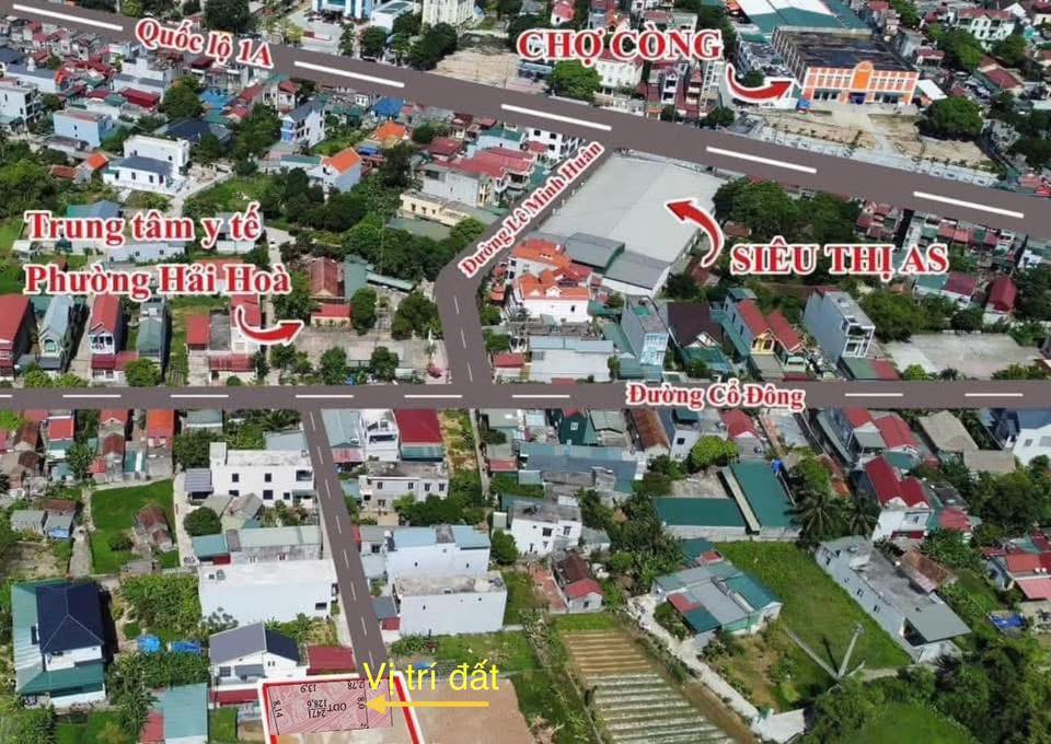 Đất nền 128.6m² Tân Hoà, Nghi Sơn - Ngõ thông, ô tô vào tận đất, giá 1.2 tỷ