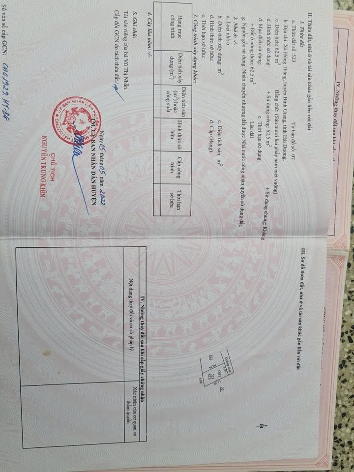 Đất nền Bình Giang - 5xx triệu/62m² - Gần KCN Phúc Điền 2