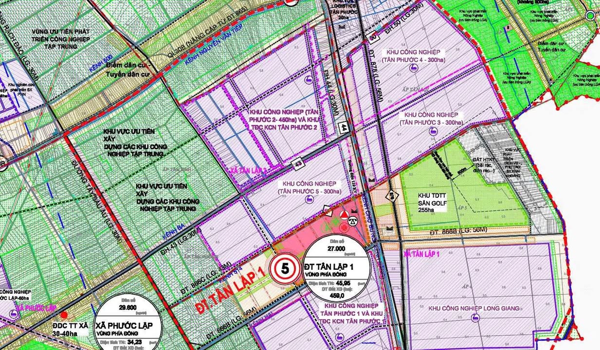 Đất 8.549m² 2 Mặt Tiền Giáp KCN Tân Phước 2, Tiền Giang - Sổ Riêng