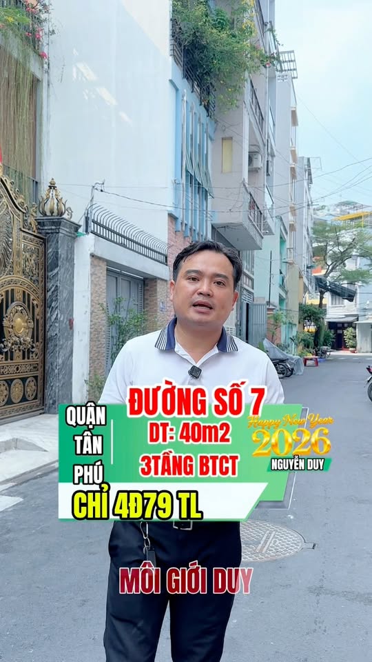 Bán nhà Quận Tân Phú khu Bàu Cát 40m² giá 4.79 tỷ - Giá tốt hiếm có!