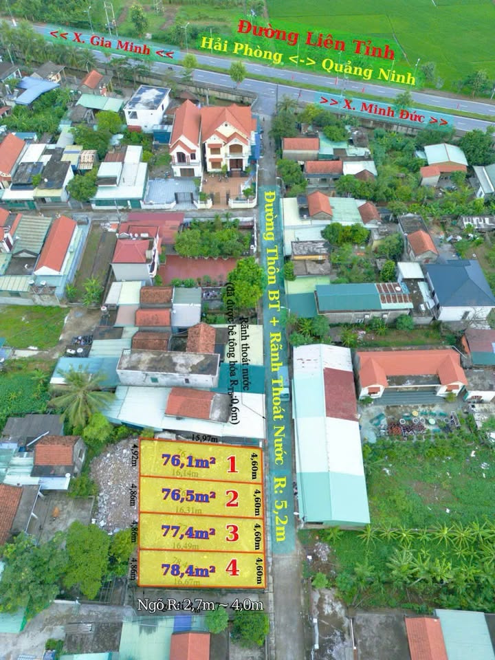 Đất nền Minh Đức Thủy Nguyên 78m² - Sổ đỏ chính chủ!