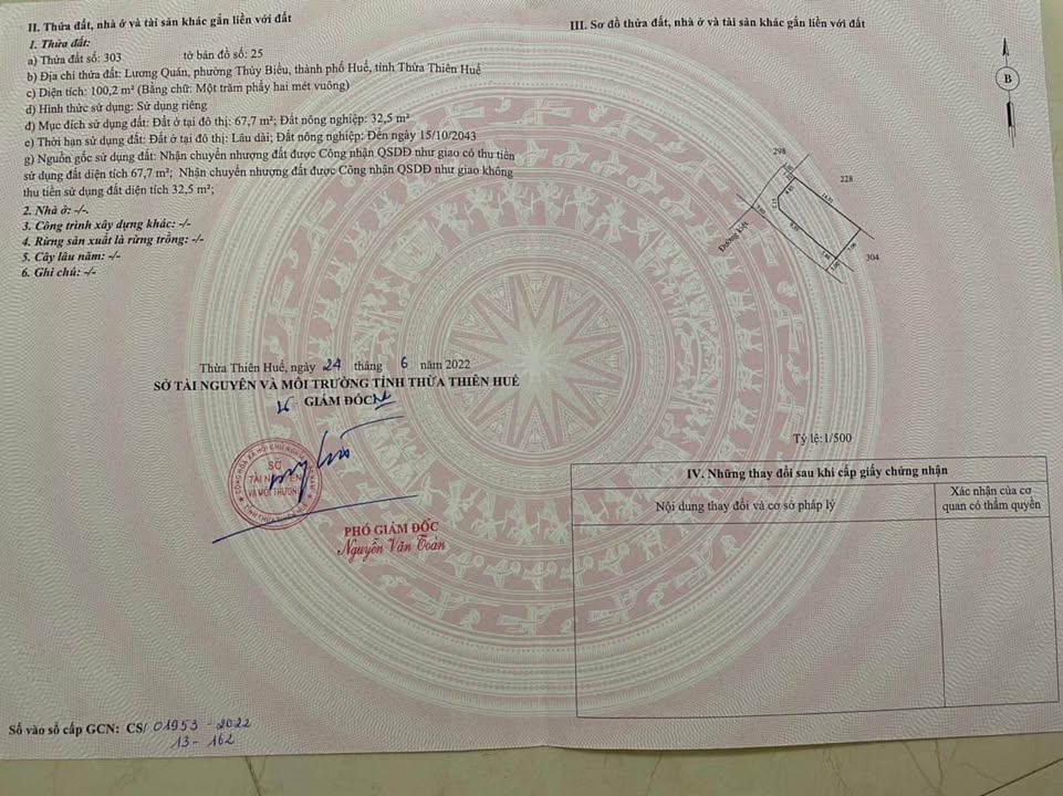 Đất Thủy Biều Huế 100m² Giá 1.2 Tỷ - Sổ Đỏ Chính Chủ!